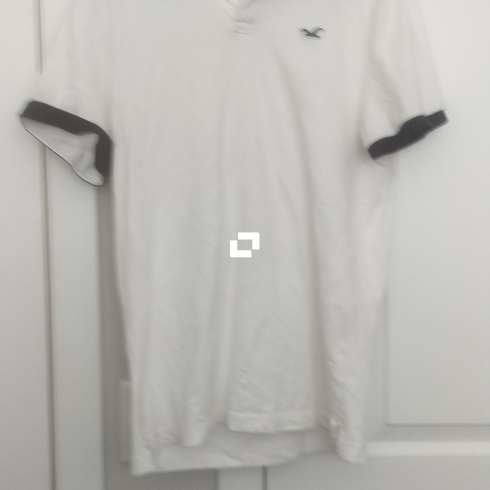 Hollister White and Black Men's Shirt